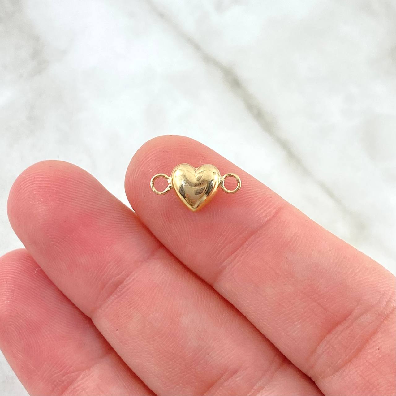 Herraje Corazon 0.4gr / 1.3cm / Troquelado Oro Amarillo