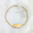Pulso Aro Seguido 1.45gr / 14cm-15cm / 2.5mm Placa Nube Oro Amarillo