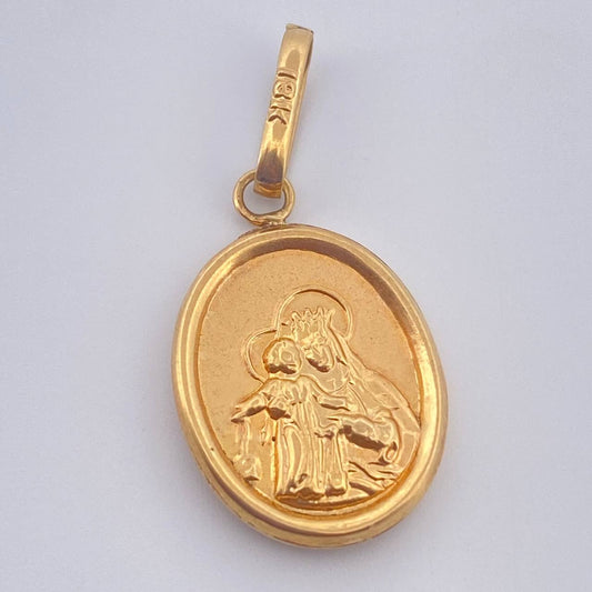 Dije Maria Del Carmen 1gr / 2.5cm / Oro Amarillo 18K $
