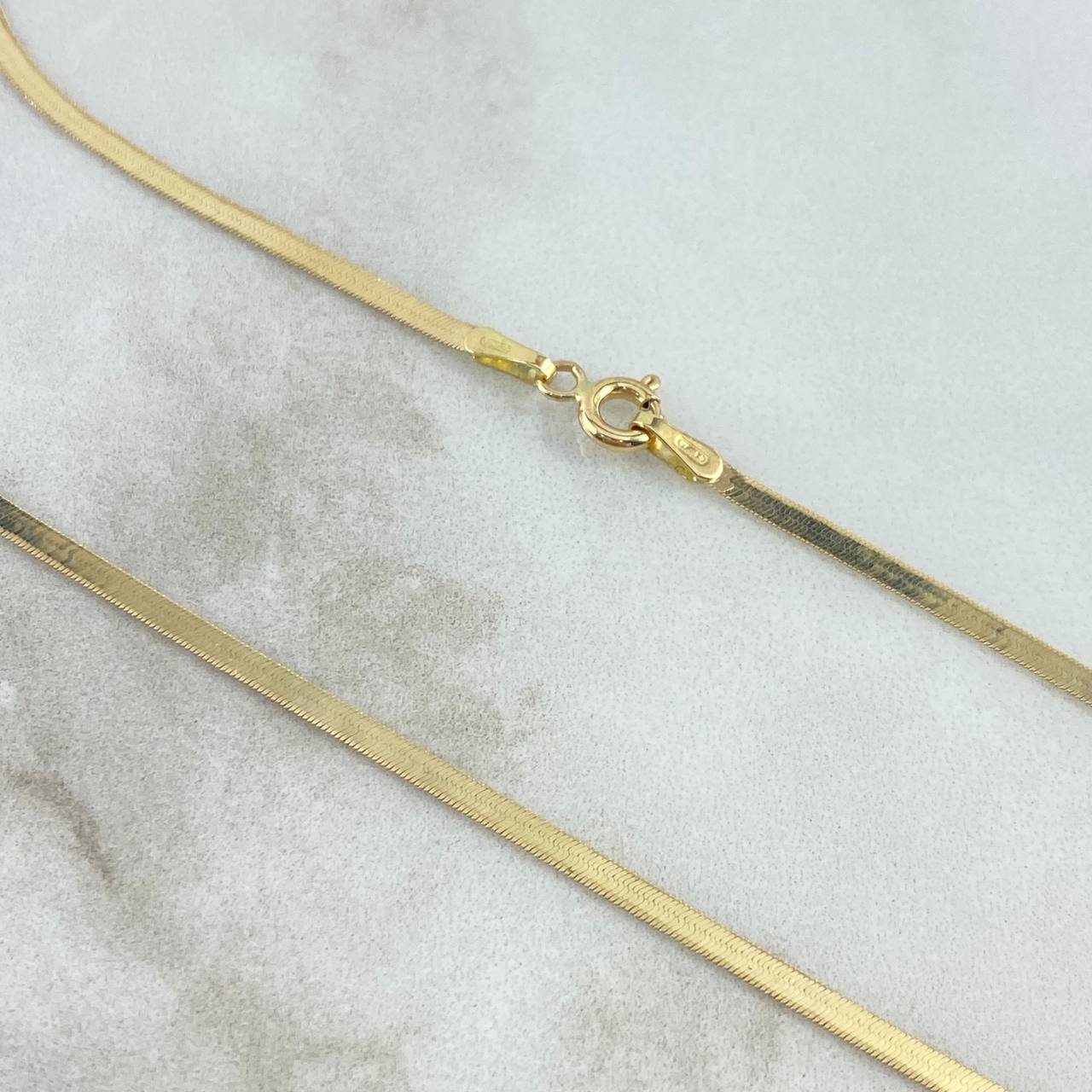 Cadena Espejo 2.55gr / 45cm / 2mm Oro Amarillo +3