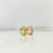 Candongas Basteadas 2.5gr / 1.1cm / Triple Carril Circones Blancos Oro Amarillo ©
