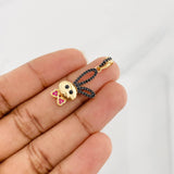 Dije Conejo 2.6g / 3cm Dos Oros Negro Amarillo 18K
