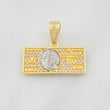 Dije One Dolar 3.55g / 2.5cm Dos Oros Amarillo Blanco 18K