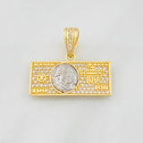 Dije One Dolar 3.55g / 2.5cm Dos Oros Amarillo Blanco 18K