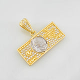 Dije One Dolar 3.55g / 2.5cm Dos Oros Amarillo Blanco 18K