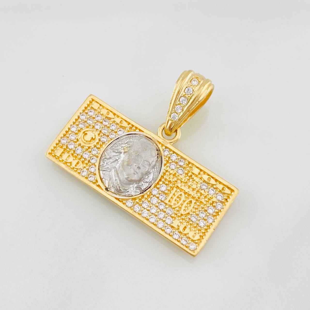 Dije One Dolar 3.55g / 2.5cm Dos Oros Amarillo Blanco 18K