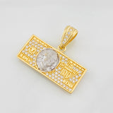 Dije One Dolar 3.55g / 2.5cm Dos Oros Amarillo Blanco 18K