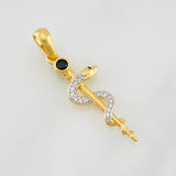 Dije Serpiente 2.4g / 3.8cm Dos Oros Amarillo Blanco 18K