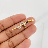 Dije Serpiente 2.4g / 3.8cm Dos Oros Amarillo Blanco 18K