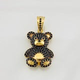 Dije Oso 4.8g / 3cm Dos Oros Negro Amarillo 18K