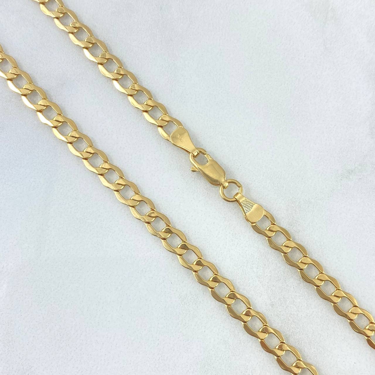 Cadena Cubana 8.2gr / 60cm / 4.5mm Oro Amarillo +0