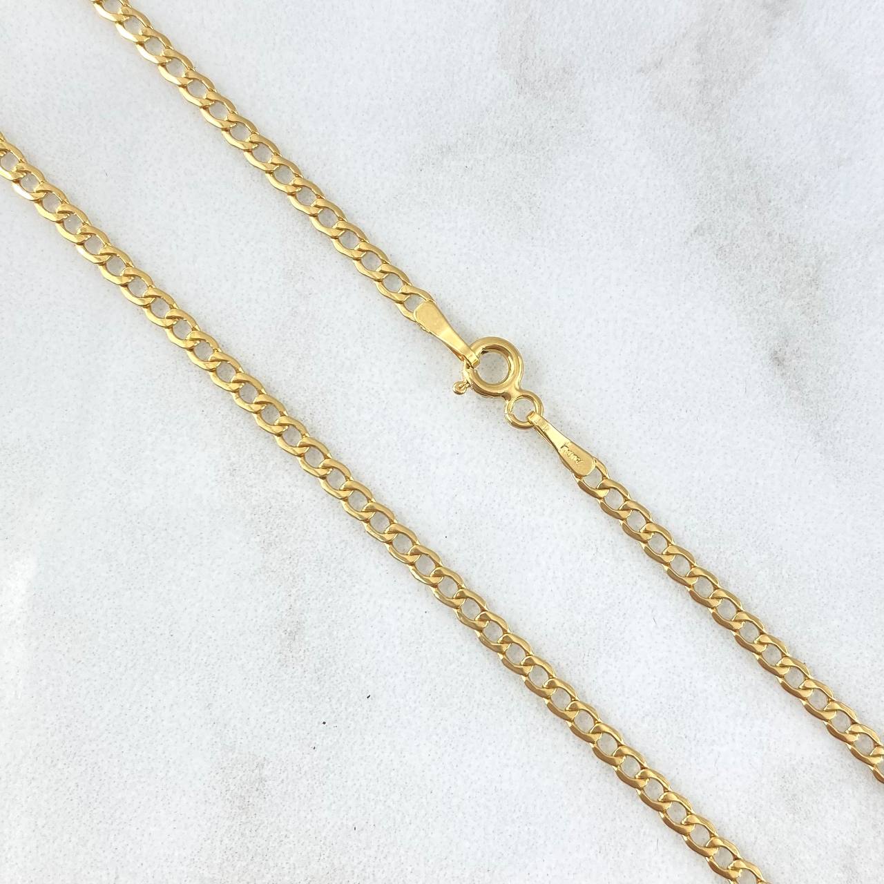 Cadena Cubana 3.25gr / 60cm / 2.5mm Oro Amarillo +0