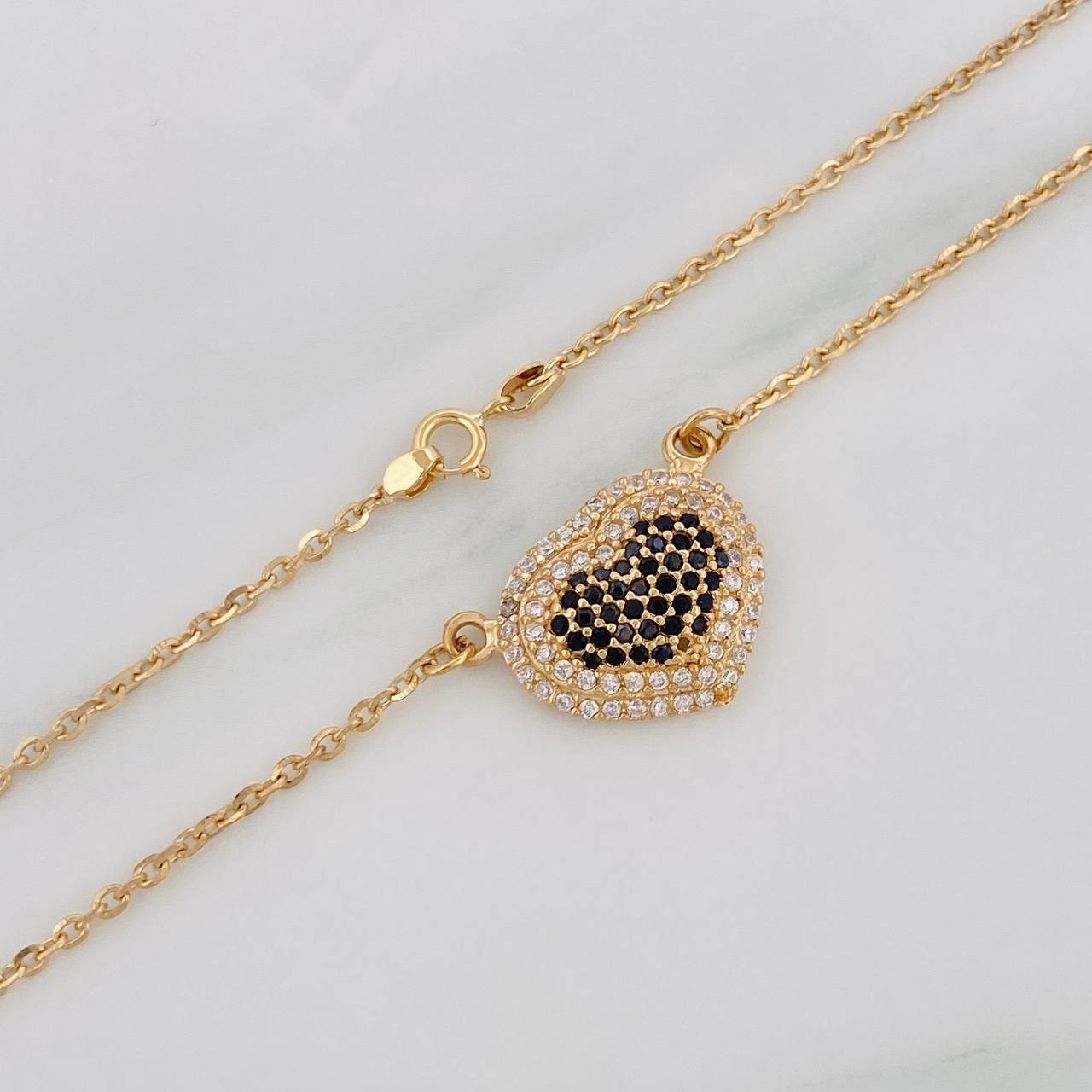Cadena Aro Seguido Corazon 4.75g / 45cm / 1.4mm Oro Amarillo 18K
