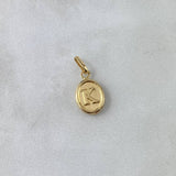 Dije Letra K Ovalada 0.6gr / 1.8cm / Troquelada Oro Amarillo