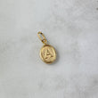 Dije Letra A Ovalada 0.6gr / 1.8cm / Troquelada Oro Amarillo ©