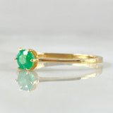 Anillo Puente Hueco Esmeralda 23pts 1.3gr / T6 3/4 / Oro 18K