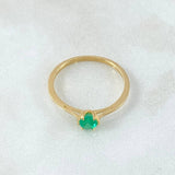 Anillo Puente Hueco Esmeralda 23pts 1.3gr / T6 3/4 / Oro 18K