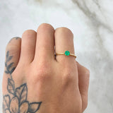 Anillo Puente Hueco Esmeralda 23pts 1.3gr / T6 3/4 / Oro 18K