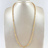Cadena Militar 30.65gr / 60cm / 5mm Bolas Diamantadas Tres Oros