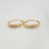 Candongas Trio 1.15 g / 1.5 cm Tres Oros 18K