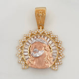 Dije Rostro de Cristo 7.85g / 3.5cm Tres Oros 18K