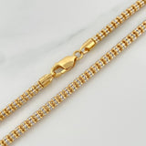 Cadena Ice 31.6 g / 65.5 cm / 3.7 mm Dos Oros Amarillo Blanco 18K