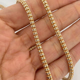 Cadena Ice 31.75 g / 65.5 cm / 3.6 mm Dos Oros Amarillo Blanco 18K