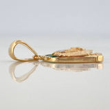 Dije Herradura Caballo 2.45 g / 2.5 cm Dos Oros Amarillo Blanco 18K