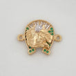 Herraje Herradura Caballo 2.2 g / 1.5 cm Dos Oros Amarillo Blanco 18K