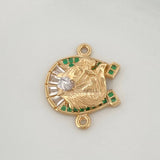 Herraje Herradura Caballo 2.2 g / 1.5 cm Dos Oros Amarillo Blanco 18K