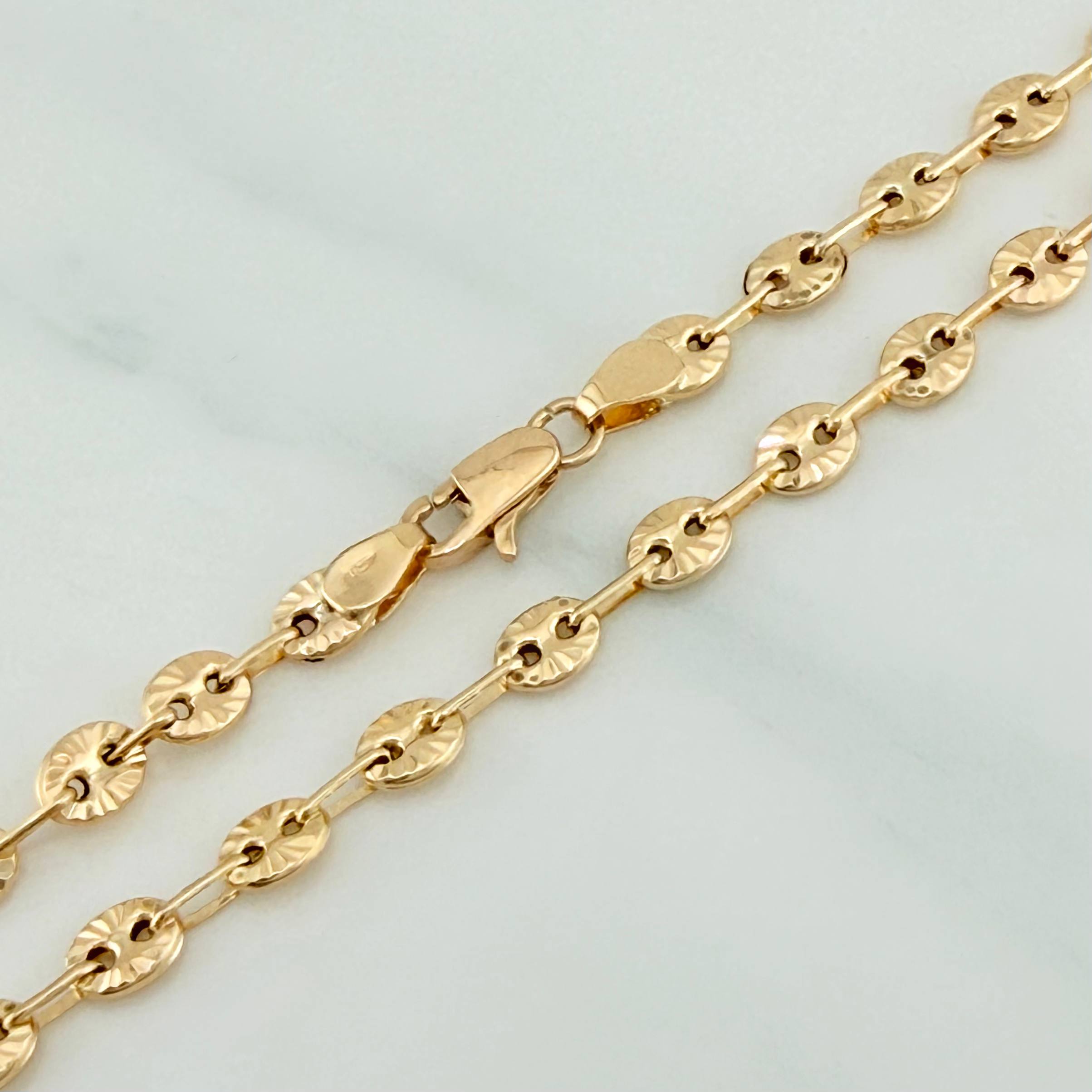 Tobillera Gc Diamantado 3.75 g / 24 cm / 4 mm Oro Amarillo 18K