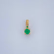 Dije Redondo Esmeralda 0.9pts 0.2gr / 0.8cm / Oro Amarillo 18K &
