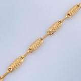 Pulso Rustico Barril Rayado 3.2gr / 21.2cm / 3.4mm Oro Amarillo 18K $