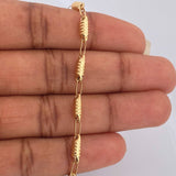 Pulso Rustico Barril Rayado 3.2gr / 21.2cm / 3.4mm Oro Amarillo 18K $