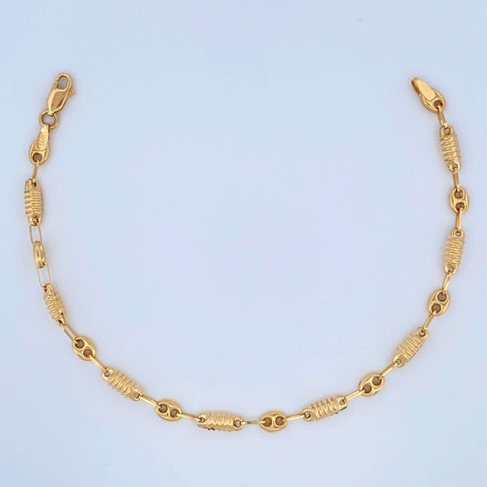 Pulso Rustico GC 3.25gr / 20.7cm / 4mm Oro Amarillo 18K $