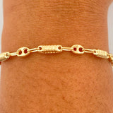 Pulso Rustico GC 3.25gr / 20.7cm / 4mm Oro Amarillo 18K $