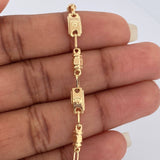 Pulso Rustico Corona 3.35gr / 21.5cm / 4mm Oro Amarillo 18K $