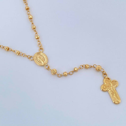 Rosario Virgen Milagrosa 6.15gr / 47.3cm / 3mm-2mm Oro Amarillo 18K %