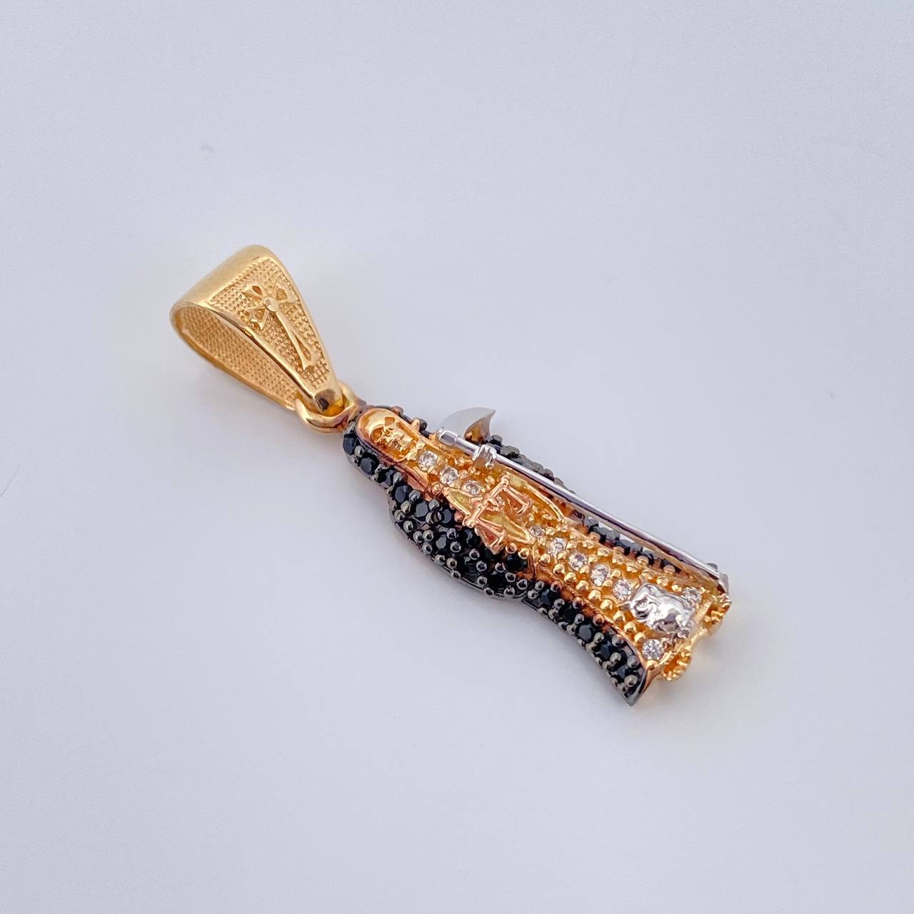 Dije Santa Muerte 2.6gr / 3cm / Tres Oros 18K %