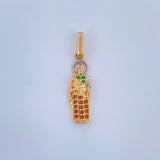 Dije San Judas Tadeo 1.15gr / 2.3cm / Dos Oros Amarillo Blanco 18K $