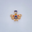 Herraje Pato Bolsa Dinero 1.65gr / 1.5cm / Dos Oros Amarillo Blanco 18K %