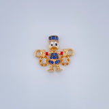 Herraje Pato Bolsa Dinero 1.65gr / 1.5cm / Dos Oros Amarillo Blanco 18K %