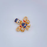 Herraje Pato Bolsa Dinero 1.65gr / 1.5cm / Dos Oros Amarillo Blanco 18K %