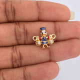 Herraje Pato Bolsa Dinero 1.65gr / 1.5cm / Dos Oros Amarillo Blanco 18K %