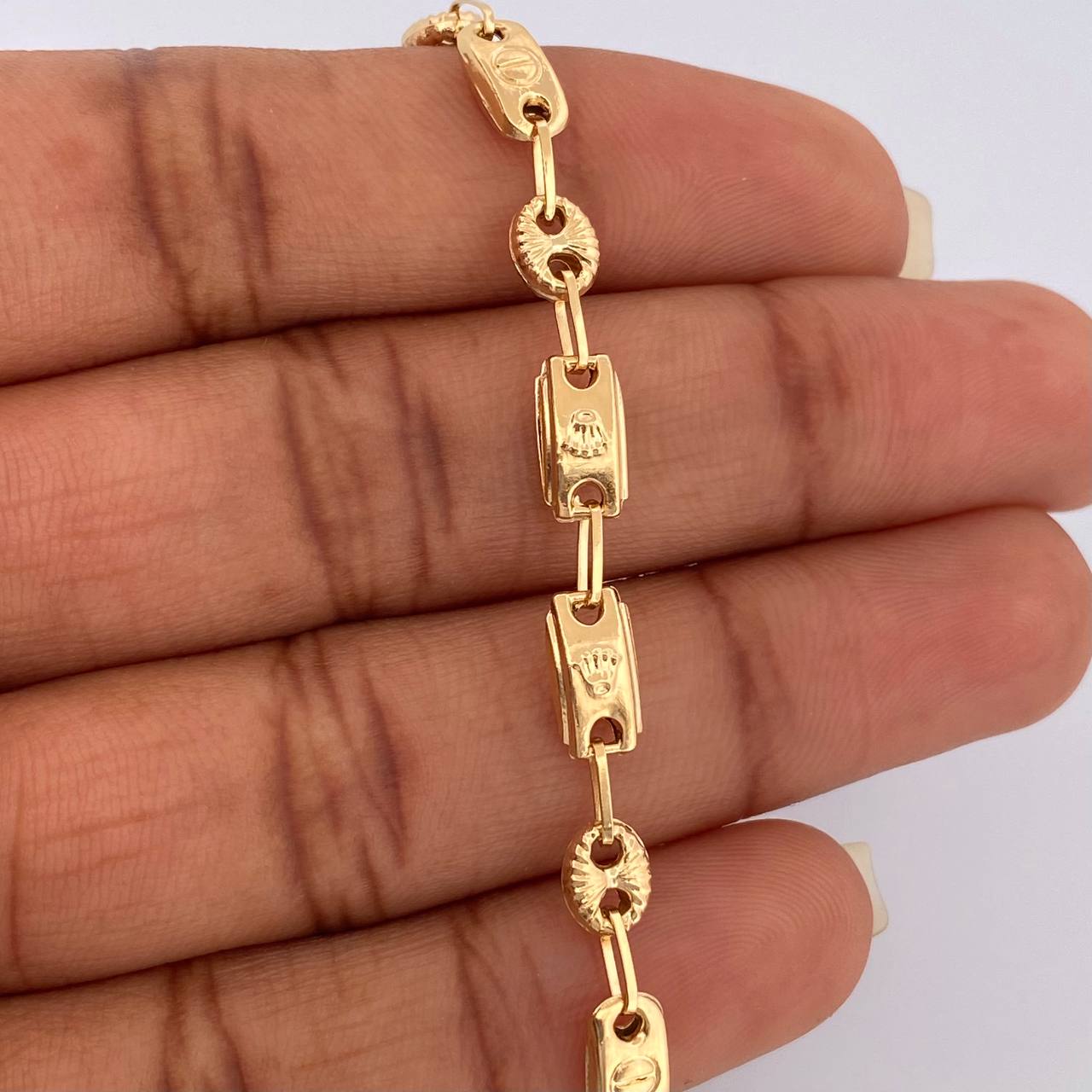 Pulso GC Corona 3.55gr / 20cm / 4mm Oro Amarillo 18K %