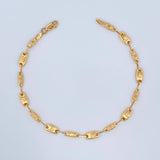 Pulso Rustico Corona 3.3gr / 21.7cm / 4mm Oro Amarillo 18K %