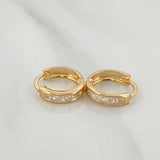 Candongas Carril 0.85 g / 1 cm Oro Amarillo 18K