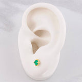 Topos Cuatro Garras Esmeralda 40pts 0.65g / 4.2mm Oro Amarillo 18K