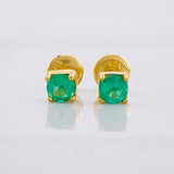 Topos Cuatro Garras Esmeralda 47pts 0.75g / 4.2mm Oro Amarillo 18K