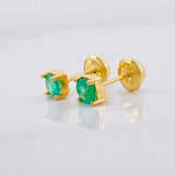 Topos Cuatro Garras Esmeralda 47pts 0.7g / 4.2mm Oro Amarillo 18K